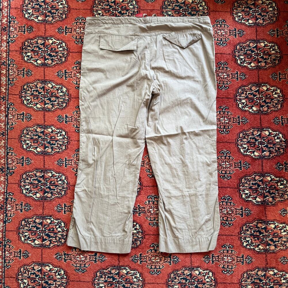 Mossimo‎ M Taupe 100% Cotton Lightweight Drawstring Cropped Pants - Picture 4 of 9